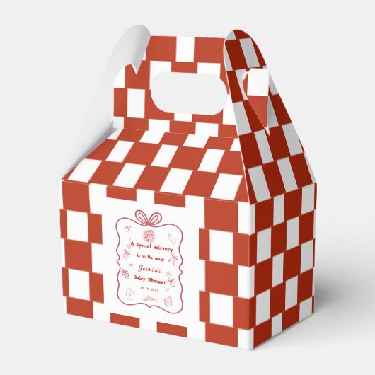 Speciale bezorging Pizza Baby shower Party Bedankdoosjes (Voorkant Zijde)