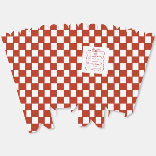 Speciale bezorging Pizza Baby shower Party Bedankdoosjes (Ongevouwen)