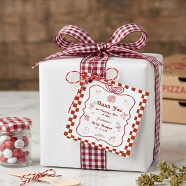 Speciale bezorging Pizza Baby shower Party Bedankjes Labels