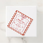 Speciale bezorging Pizza Baby shower Party Bedankjes Labels (In situ)