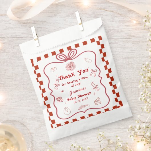 Speciale bezorging Pizza Baby shower Party Bedankzakje (Geknipt)