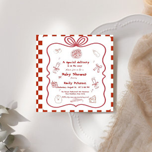 Speciale bezorging Pizza Baby shower Party Kaart