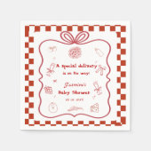 Speciale bezorging Pizza Baby shower Party Servet (Voorkant)