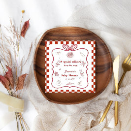 Speciale bezorging Pizza Baby shower Party Servet