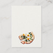 Speciale bezorging Pizza Boeken voor Baby shower Informatiekaartje (Achterkant)