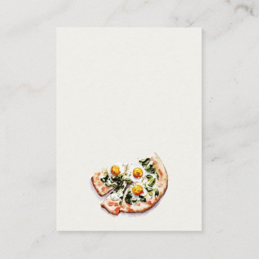 Speciale bezorging Pizza Boeken voor Baby shower Informatiekaartje (Achterkant)