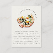 Speciale bezorging Pizza Boeken voor Baby shower Informatiekaartje (Voorkant)
