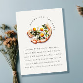 Speciale bezorging Pizza Boeken voor Baby shower Informatiekaartje