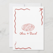 Speciale Bezorging Pizza doodle baby shower meisje Kaart (Achterkant)