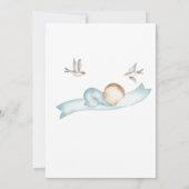 Speciale Bezorging Stork Roze Baby Boy Baby shower Kaart (Achterkant)