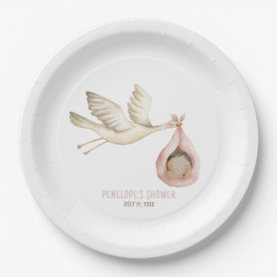 Speciale Bezorging Stork Roze Baby Meisje Baby sho Papieren Bordje