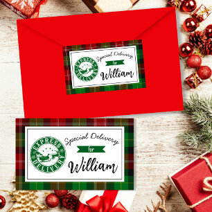 Speciale bezorging van de kerstman Kerstcadeau  Rechthoekige Sticker