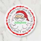 Speciale bezorging van de kerstman Noordpool Kerst Bedankjes Labels (Voorkant)