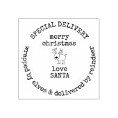 Speciale bezorging van Kerstman rendier Kerstmis Rubberstempel (Afrduk)