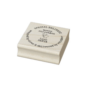 Speciale bezorging van Kerstman rendier Kerstmis Rubberstempel