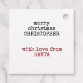 Speciale bezorging van Noordpool Custom Santa Bedankjes Labels (Achterkant)