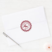 Speciale bezorging van Santa Custom Ronde Sticker (Envelop)