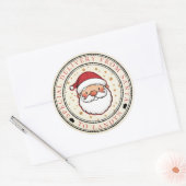Speciale bezorging van Santa Custom Ronde Sticker (Envelop)
