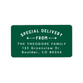 Speciale bezorging vanaf het groene retouradres va etiket (Voorkant)