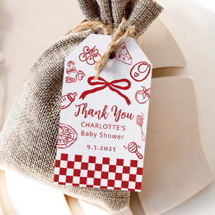 Speciale bezorging Whimsical strik Italiaanse baby Cadeaulabel