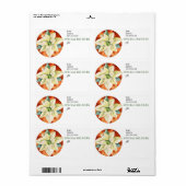 SPECIALE BEZORGING,  Witte Poinsettia Kerstmis Etiket (Full Sheet)