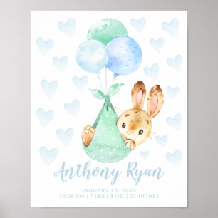 Speciale bezorgingswinkels Bunny Rabbit Baby Stats Poster