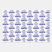 Speciale bezorgnaam van Santa Blue Silver White Inpakpapier Vel (Voorkant 2)