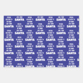 Speciale bezorgnaam van Santa Blue Silver White Inpakpapier Vel (Voorkant)