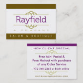 Speciale biedkaarten visitekaartje (Voorkant / Achterkant)