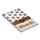 Speciale Big Smile Sock Monkey Emoji Notitieboek (Rechterzijde)