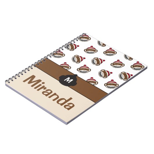 Speciale Big Smile Sock Monkey Emoji Notitieboek (Linkerzijde)