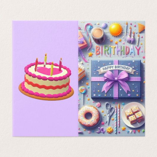 Speciale Birthday Kaart (Buitenkant ongevouwen)