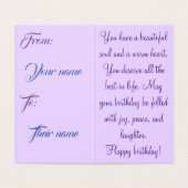 Speciale Birthday Kaart (Binnenkant ongevouwen)