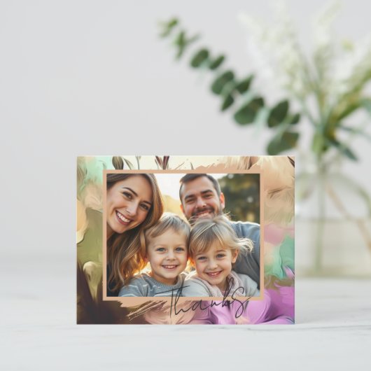Speciale Bloemfoto Dank u kaart Notitiekaartje (Staand voorkant)