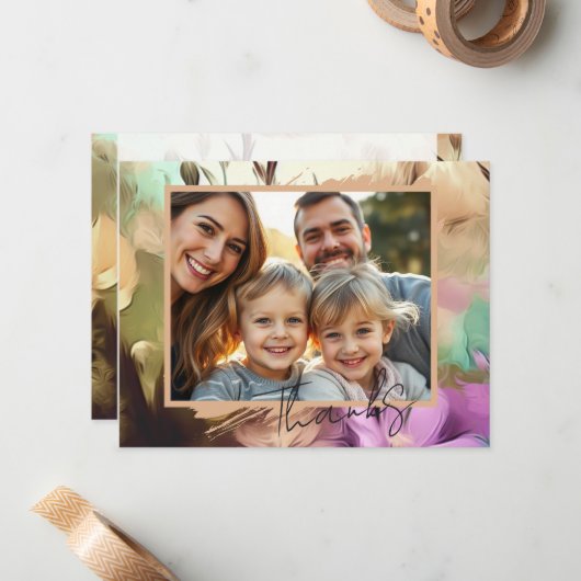 Speciale Bloemfoto Dank u kaart Notitiekaartje (Voorkant / Achterkant in situ)