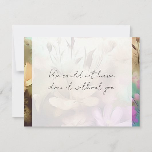 Speciale Bloemfoto Dank u kaart Notitiekaartje (Achterkant)