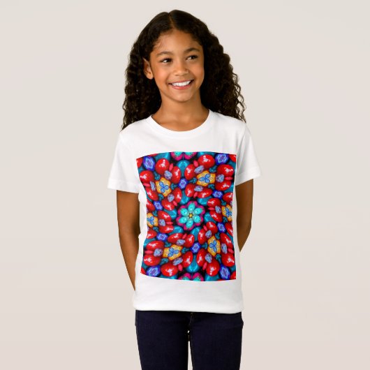 Speciale bloempatronen t-shirt (Voorkant volledig)