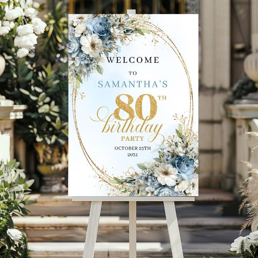 Speciale Boho eucalyptus bloem 80ste verjaardag we Poster