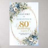 Speciale Boho eucalyptus bloem 80ste verjaardag we Poster (Voorkant)