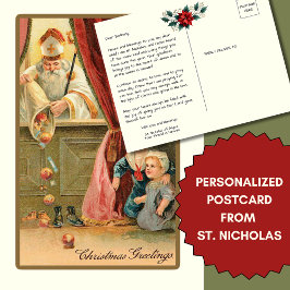Speciale boodschap aan het Kind St. Nicolaas van M Briefkaart