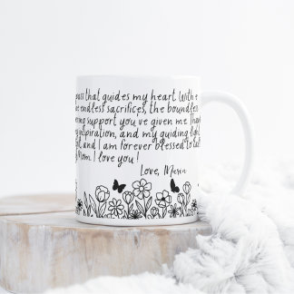 Speciale boodschap voor mama, dankbaarheid mok