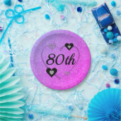 speciale borden 80e papieren bordje (Feest)
