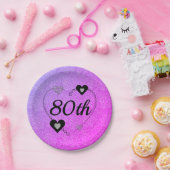 speciale borden 80e papieren bordje (Feest)
