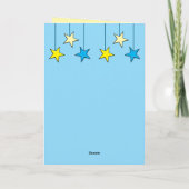 Speciale broer naam blauwe verjaardag kaart (Achterkant)