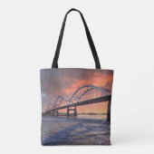 Speciale brug op de Sunset Canvas tas (Achterkant)