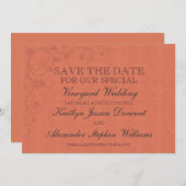 Speciale bruiloft voor wijnstokken save the date (Voorkant / Achterkant)