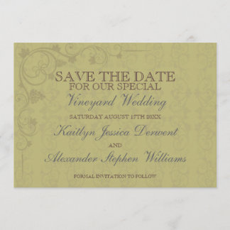 Speciale bruiloft voor wijnstokken save the date