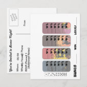 Speciale Bunco Post Kaart Uitnodigingen (Voorkant / Achterkant)