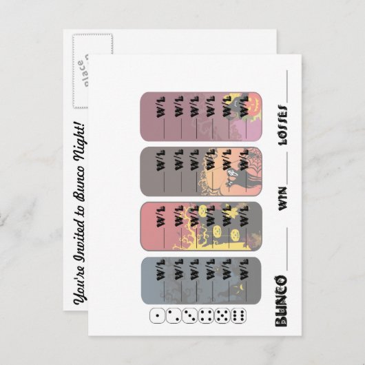 Speciale Bunco Post Kaart Uitnodigingen (Voorkant / Achterkant)