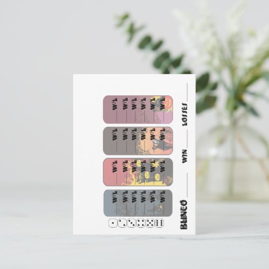 Speciale Bunco Post Kaart Uitnodigingen (Staand voorkant)